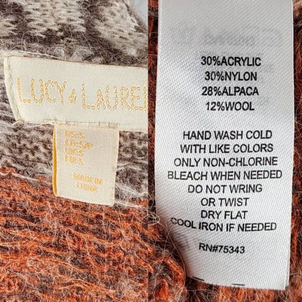 Lucy & Laurel Colorblock Stripe Alpaca Wool Blend… - image 4